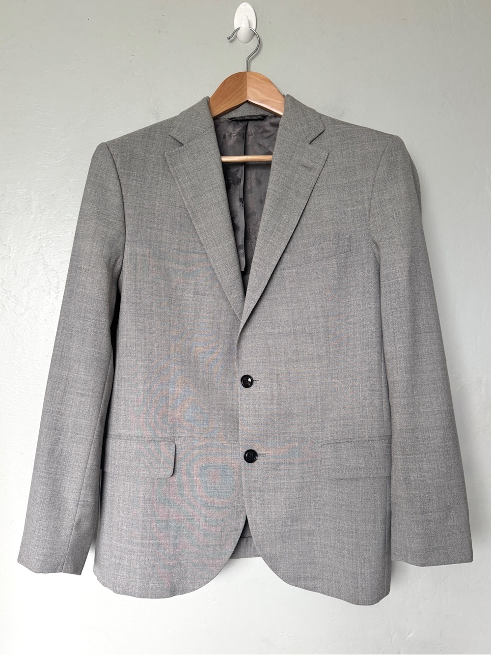Ted Baker Ralph CT Gray Wool Two-Button Tailored Blazer Size 42R